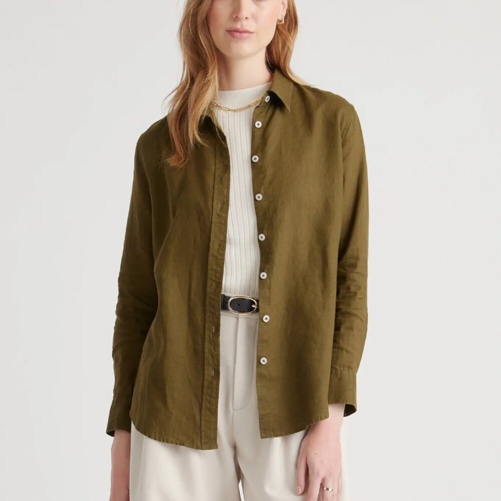 100% European Linen Long Sleeve Shirt